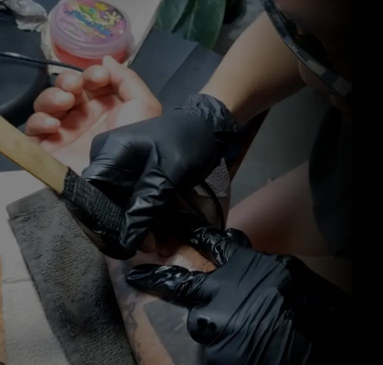Handpoke Tattoo by Lala